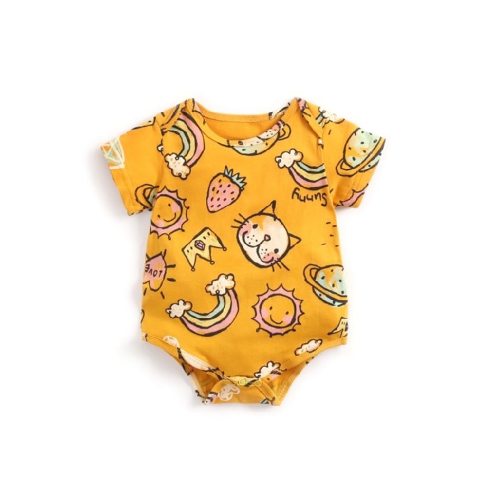 Orange Printed Onesie